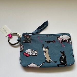 Vera Bradley Cat’s Meow Zip ID Case Coin Purse Wallet